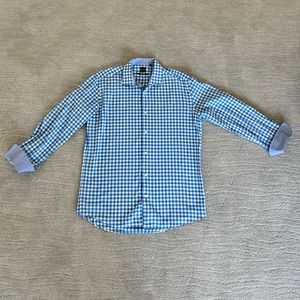 Two Saks Gingham Long sleeve button down shirts